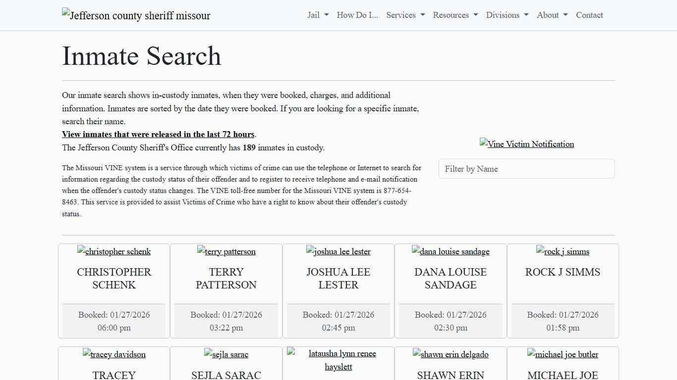 Inmate Search Jefferson County Sheriff's Office